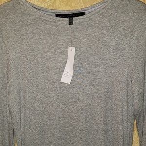 White House Black Market Tops - NWTS Gray Longer WHBM Tee Shirt White House Black Market Tops - NWTS Gray Longer WHBM Tee Shirt
